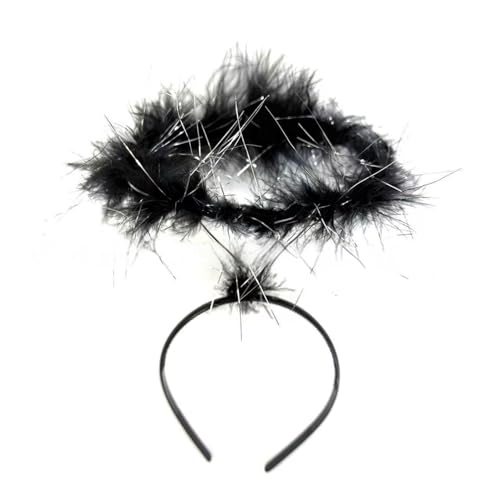 Agoky Glänzende Metallische Federflügel Folien Girlanden Stirnband Engel Kostüm Zubehör Für Halloween Party Typ 6 Einheitsgröße von Agoky