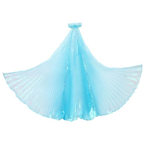 Agoky Glitzeriges Ägyptisches Professionelles Bauchtanzkostüm Flügel Mit Fingerösten Anbetungstanz Flügel Grün 55cm von Agoky