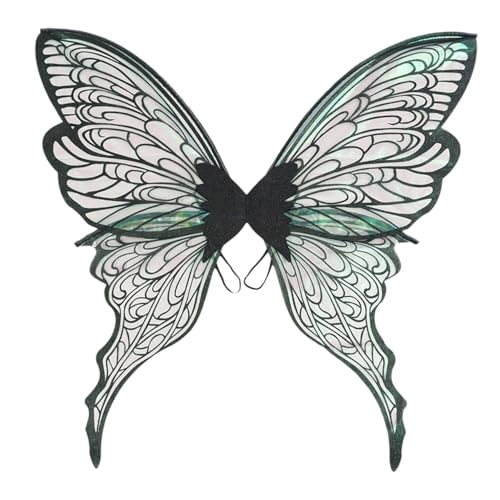 Agoky Glitzernde Schmetterlingsflügel und Blumenkrone, Elfenohren, Feenstab, Halloween-Cosplay-Kostüm-Accessoires Schwarz Einheitsgröße Agoky Glitzernde Schmetterlingsflügel und Blumenkrone, Elfenohren, Feenstab, Halloween-Cosplay-Kostüm-Accessoires Schwarz Einheitsgröße von Agoky