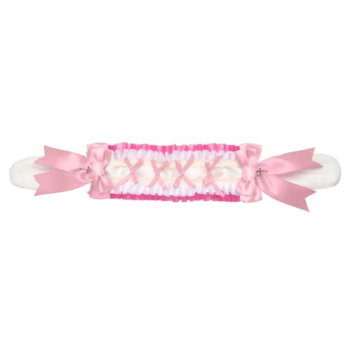 Agoky Hasenohren Stirnband Lolita Maid Plüsch Stirnband Bowknot Kopfbedeckung für Anime Cosplay Party Rosa 2 One Size Agoky Hasenohren Stirnband Lolita Maid Plüsch Stirnband Bowknot Kopfbedeckung für Anime Cosplay Party Rosa 2 One Size von Agoky