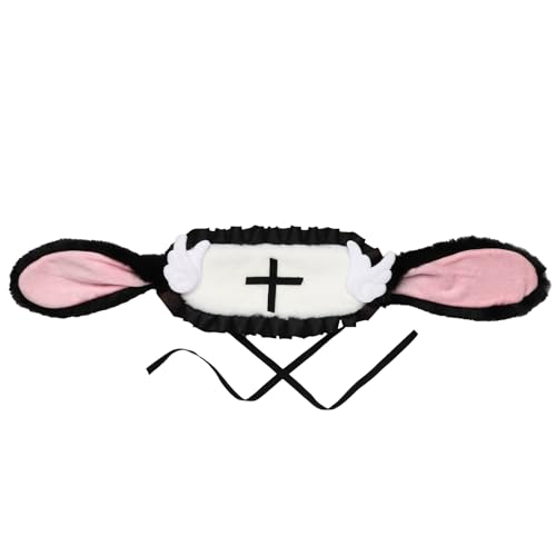 Agoky Hasenohren Stirnband Lolita Maid Plüsch Stirnband Bowknot Kopfbedeckung für Anime Cosplay Party Schwarz 1 One Size Agoky Hasenohren Stirnband Lolita Maid Plüsch Stirnband Bowknot Kopfbedeckung für Anime Cosplay Party Schwarz 1 One Size von Agoky