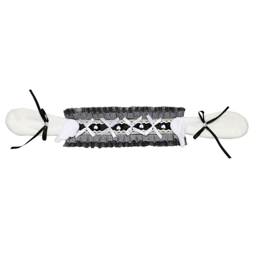 Agoky Hasenohren Stirnband Lolita Maid Plüsch Stirnband Bowknot Kopfbedeckung für Anime Cosplay Party Schwarz 4 One Size Agoky Hasenohren Stirnband Lolita Maid Plüsch Stirnband Bowknot Kopfbedeckung für Anime Cosplay Party Schwarz 4 One Size von Agoky