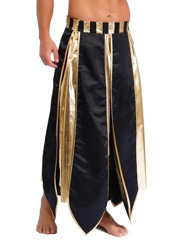 Agoky Herren Ägyptischer Gürtel Rock Glänzend Farbblock Kilt Krieger Soldaten Schottenrock Halloween Pharao Cosplay Kostüm Zubehör Schwarz XXL Agoky Herren Ägyptischer Gürtel Rock Glänzend Farbblock Kilt Krieger Soldaten Schottenrock Halloween Pharao Cosplay Kostüm Zubehör Schwarz XXL von Agoky