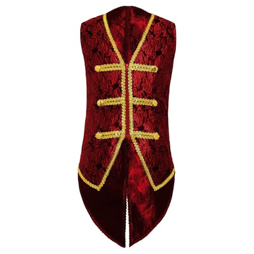 Agoky Kinder Viktorianische Weste Mädchen Jungen Ärmellose Anzugweste Vintage Blumen Stickerei Mittelalter Renaissance Waistcoat Steampunk Oberbekleidung Cosplay Outfits Rot 134-140 Agoky Kinder Viktorianische Weste Mädchen Jungen Ärmellose Anzugweste Vintage Blumen Stickerei Mittelalter Renaissance Waistcoat Steampunk Oberbekleidung Cosplay Outfits Rot 134-140 von Agoky