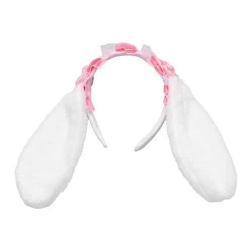Agoky Niedlich Hasenohren Stirnband Spitze Rüschen Kaninchenohren Haarband Party Bunny Kopfschmuck Karneval Anime Cosplay Rosa One Size Agoky Niedlich Hasenohren Stirnband Spitze Rüschen Kaninchenohren Haarband Party Bunny Kopfschmuck Karneval Anime Cosplay Rosa One Size von Agoky