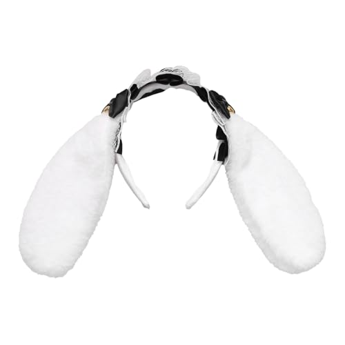 Agoky Niedlich Hasenohren Stirnband Spitze Rüschen Kaninchenohren Haarband Party Bunny Kopfschmuck Karneval Anime Cosplay Schwarz One Size Agoky Niedlich Hasenohren Stirnband Spitze Rüschen Kaninchenohren Haarband Party Bunny Kopfschmuck Karneval Anime Cosplay Schwarz One Size von Agoky