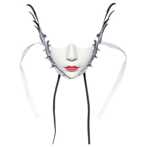 Agoky Schönheit Halbgesichtsmaske Mit Flügeldekor Mechanische Maske Cyberpunk Maskerade Masken Schwarz Rot 2 Einheitsgröße Agoky Schönheit Halbgesichtsmaske Mit Flügeldekor Mechanische Maske Cyberpunk Maskerade Masken Schwarz Rot 2 Einheitsgröße von Agoky
