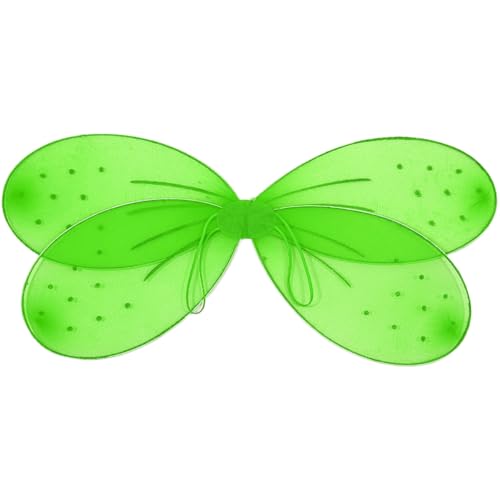 Agoky Süße Schmetterlingsflügel für Frauen Mädchen Halloween Fee Elfenflügel Prinzessin Verkleidung Kostüm Grün One Size von Agoky