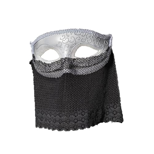 Agoky Vintage Venezianische Maske Halb Gesichtsmasken mit selbst gebundenen Riemen Augemaske Maskerade Maske Fasching Mottoparty Weiß B One Size Agoky Vintage Venezianische Maske Halb Gesichtsmasken mit selbst gebundenen Riemen Augemaske Maskerade Maske Fasching Mottoparty Weiß B One Size von Agoky