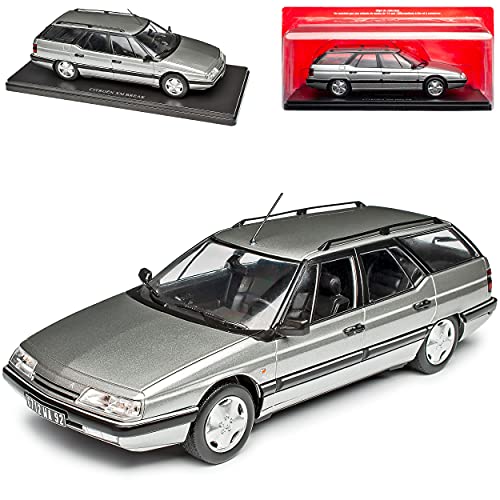 Agostini Citroen XM Break Kombi Silber Metallic 1989-2000 mit Sockel 1/24 Modell Auto mit individiuellem Wunschkennzeichen von Agostini