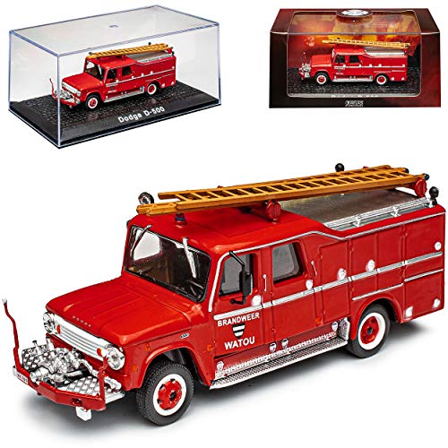 Agostini Dodge D-500 Feuerwehr Brandweer Watou Rot 1/72 Atlas Modell Auto mit individiuellem Wunschkennzeichen von Agostini