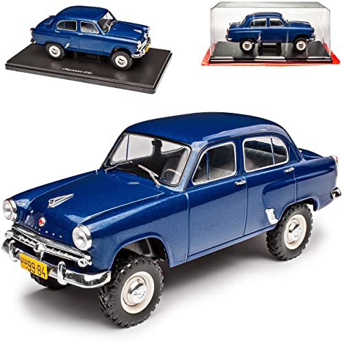Agostini Moskwitsch 410 Limousine Blau Basis 402 1957-1961 Mit Sockel 1/24 Modell Auto Modellcarsonline Modell Auto von Agostini