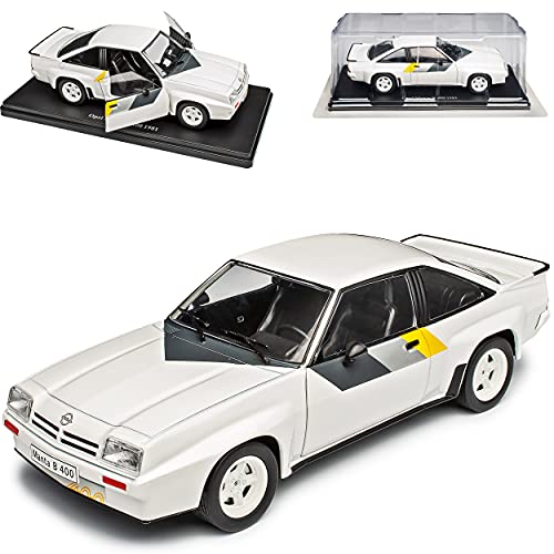 Agostini Opel Manta B 400 Weiss 1975-1988 Mit Sockel 1/24 Modell Auto mit individiuellem Wunschkennzeichen von Agostini