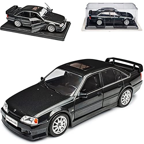 Agostini Opel Omega A Evolution 500 Limousine Schwarz Grau 1986-1993 Mit Sockel 1/24 Modell Auto Modellcarsonline Modell Auto von Agostini