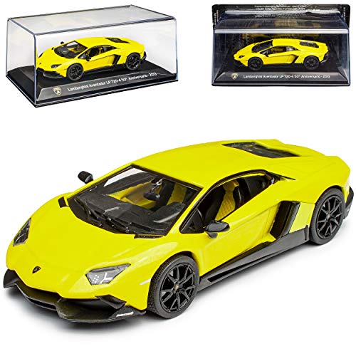Lamborgihini Aventador LP720-4 Coupe Gelb 50. Geburtstag Ab 2011 mit Sockel und Vitrine 1/43 Ixo Modell Auto mit individiuellem Wunschkennzeichen Lamborgihini Aventador LP720-4 Coupe Gelb 50. Geburtstag Ab 2011 mit Sockel und Vitrine 1/43 Ixo Modell Auto mit individiuellem Wunschkennzeichen von Agostini
