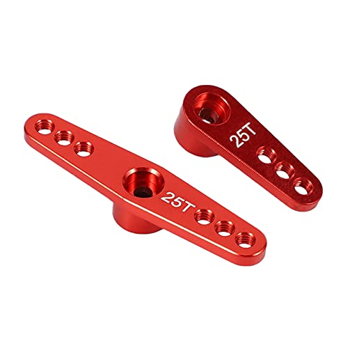 Agwuoetr 25T Aluminium RC Servo Arm Horn für Futaba Savox Xcore HD RC Elektrowerkzeuge, Rot von Agwuoetr