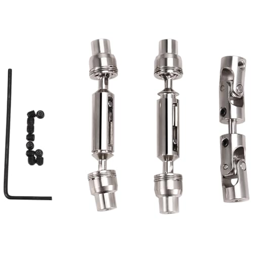 Agwuoetr 3 StüCke Metall Antrieb Welle CVD für B16 B36 Q60 Q63 Q64 MN77 FY004 6WD 6X6 1/16 RC Auto Upgrade Teile von Agwuoetr