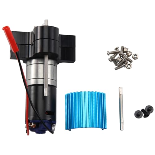 Agwuoetr 370 Power Metal Motor RüCkwäRtsgetriebe mit KüHlköRper RC Auto Teile für B1 B14 B24 C14 C24 B16 B26 B36 Q60 Schwarz von Agwuoetr