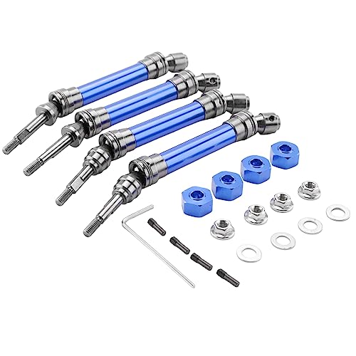 Agwuoetr 4 StüCk Metall-Antriebswelle Vorne und Hinten CVD für 1/10 Slash Stampede Hoss VXL RC-Auto-Upgrade-Teile, Blau von Agwuoetr