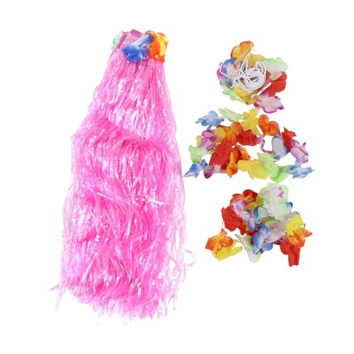 Agwuoetr Hawaiian Tropisch Hula Luau Grass Tanzen Rock und BH-Set - Rosa von Agwuoetr