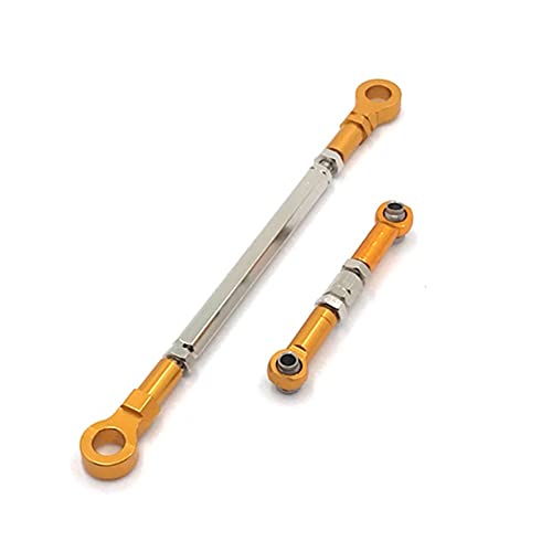 Agwuoetr Metall Lenkung Stange Servo VerknüPfung Stange für HB Toys ZP1001 ZP1002 ZP1003 ZP1004 1/10 RC Crawler Auto Upgrade Teile,Gelb von Agwuoetr