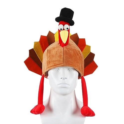 Agwuoetr Weicher, Dekorativer Hut für Karneval, Mottoparty, Gerösteter Truthahn, Thanksgiving-Hut, Partyzubehör Agwuoetr Weicher, Dekorativer Hut für Karneval, Mottoparty, Gerösteter Truthahn, Thanksgiving-Hut, Partyzubehör von Agwuoetr