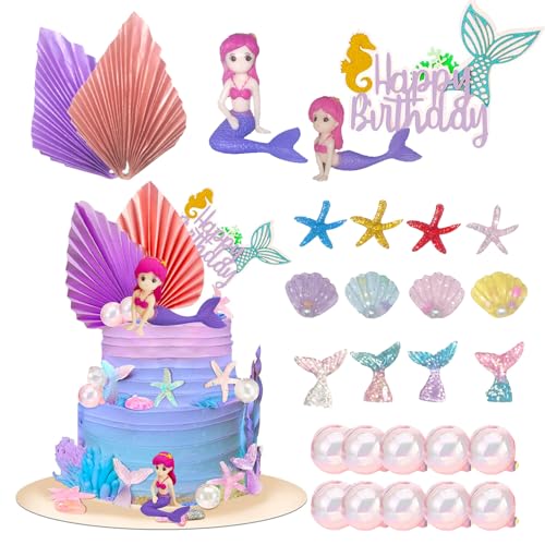 27 Stück Glitzer Meerjungfrau Tortendeko, Meerjungfrau Kuchendeko, Tortendeko Meerjungfrau Deko, Für Mädchen Party Geburtstag Party Kuchen Dekoration Supplies 27 Stück Glitzer Meerjungfrau Tortendeko, Meerjungfrau Kuchendeko, Tortendeko Meerjungfrau Deko, Für Mädchen Party Geburtstag Party Kuchen Dekoration Supplies von Ahaimy