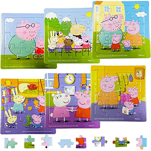 Kinderpuzzle, Pig Puzzle, 6 In 1 Rahmenpuzzle,Puzzle ab 2 Jahre,Puzzle Gehirntraining Spielzeug für Kinder,für Jungen und Mädchen kinderpuzzle von Aheagou