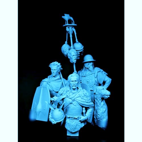 1/12 Ancient European Samurai Resin Bust Model Kit Unbemalt und unmontiert Resin Modellteile (3 Personen) // 5R3o-1 von Ahowse