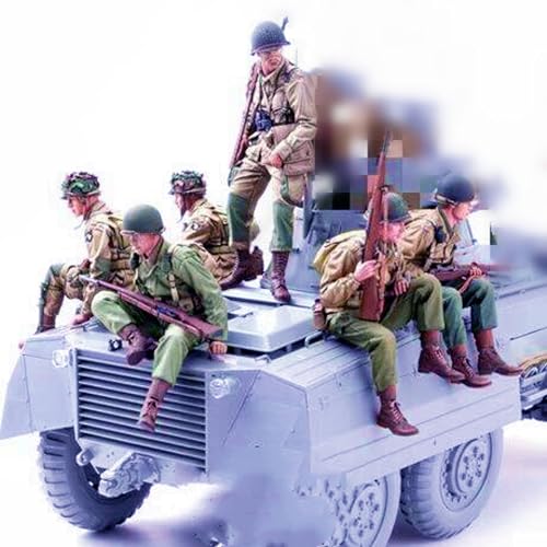 1/16 WWII Tank Soldier Resin Model Kit Unpainted and Unassembled Soldier Resin Model Kit (6 Men, no Tanks) //X9u9S2l von Ahowse