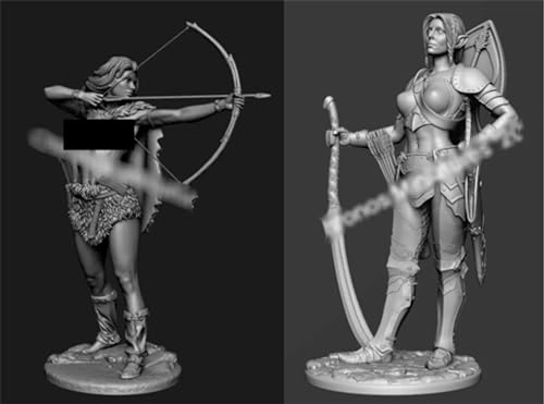 1/32 Ancient Tribal Female Warrior Soldier Resin Model Kit Unbemalt und unmontiert Figur Resin Model Kit (2 Figuren) // J6Y4T1 von Ahowse
