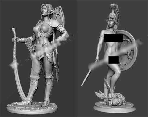 1/32 Ancient Tribal Female Warrior Soldier Resin Model Kit Unbemalt und unmontiert Figur Resin Model Kit (2 Figuren) // J6Y4T2 von Ahowse