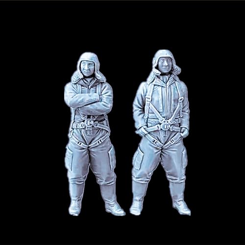1/32 WWII Pilot Soldier Resin Model Kit Unbemalte und unmontierte Resin Model Parts (2 Personen)//7P2q-1 von Ahowse