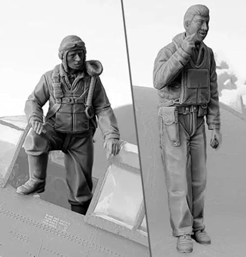 1/32 WWII Pilot Soldier Resin Modellbausatz Unbemalt und unmontiert Resin Modellteile (2 Personen)//7P2q-2 von Ahowse