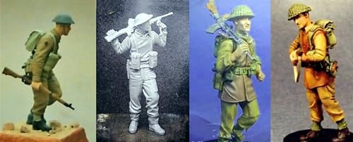 1/35 British WWII Soldier Resin Model Kit Unbemalte und unmontierte Resin Modellteile (4 Personen) //4D5w-3 von Ahowse