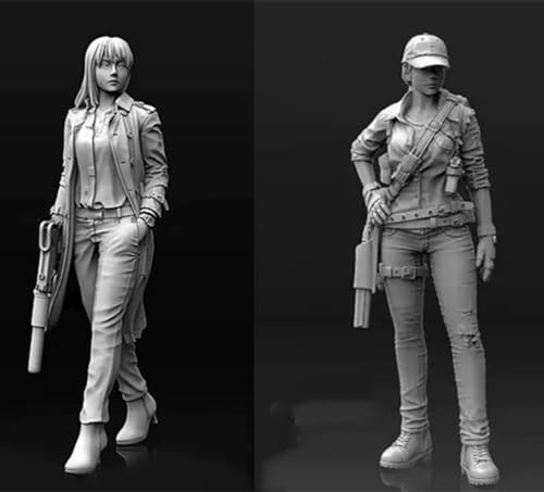 1/35 Sci-Fi Agent Woman Warrior Resin Model Kit Unbemalte und unmontierte Resinteile (2-Personen) // 8R4C-1 von Ahowse