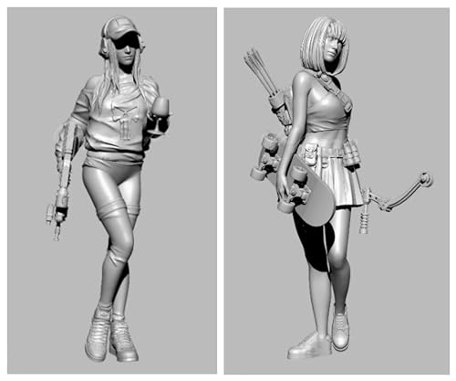 1/35 Sci-Fi Agent Woman Warrior Resin Model Kit Unbemalte und unmontierte Resinteile (2-Personen) // 8R4C-3 von Ahowse