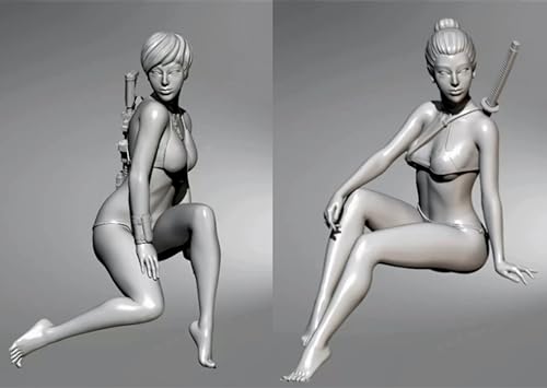 1/35 Sci-Fi Agent Woman Warrior Resin Model Kit Unbemalte und unmontierte Resinteile (2-Personen) // 8R4C-7 von Ahowse