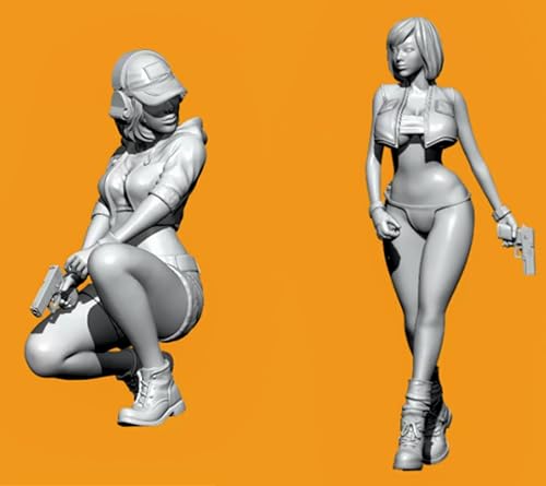 1/35 Sci-Fi Agent Woman Warrior Resin Model Kit Unbemalte und unmontierte Resinteile (2-Personen) // 8R4C-9 von Ahowse