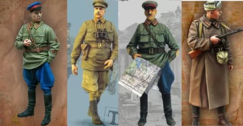 1/35 Sowjetischer WWII Soldat Resin Modellbausatz Unbemalt und unmontiert Resin Modellteile (4 Personen) //7D5w-1 von Ahowse