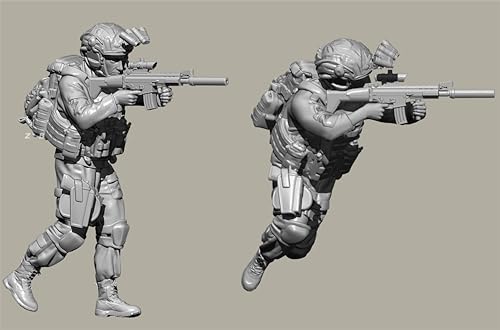 1/35 U.S. Commando Soldier Resin Model Kit Unbemalt und unmontiert Resin Modellteile (2-Personen)//8R2C-4 von Ahowse