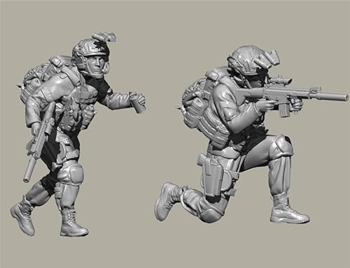 1/35 U.S. Commando Soldier Resin Model Kit Unbemalt und unmontiert Resin Modellteile (2-Personen)//8R2C-5 von Ahowse