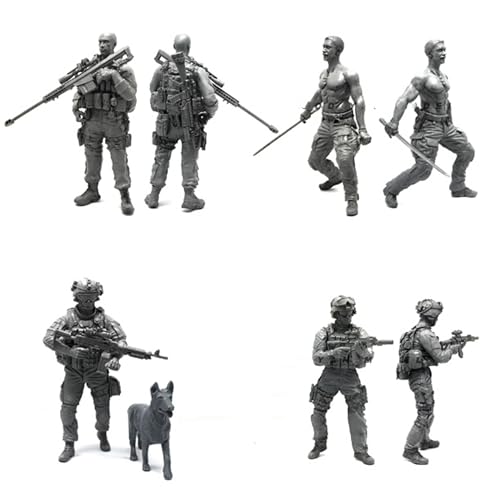 1/35 U.S. Commando Soldier Resin Modellbausatz Unbemalte und unmontierte Resin Modellteile (4 Figuren) // 6c7E-3 von Ahowse