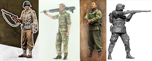 1/35 U.S. WWII Soldier Resin Model Kit Unbemalte und unmontierte Resin Modellteile (4-Personen) //6D5w-5 von Ahowse