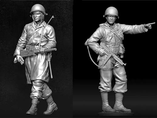 1/35 WWII American Soldier Resin Model Kit Unbemalte und unmontierte Resin Modellteile (2 Männer) // 7c8E-1 von Ahowse