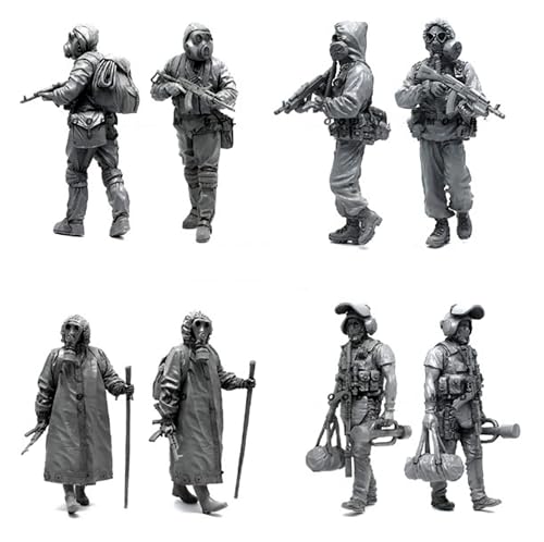 1/35 WWII Bio-Soldat Resin Modellbausatz Unbemalte und unmontierte Resin Modellteile (4 Personen) // 6c7E-2 von Ahowse