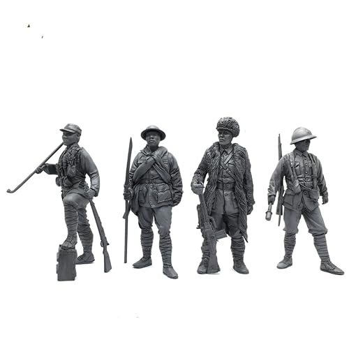 1/35 WWII Chinese Soldiers Resin Model Kit Unbemalte und unmontierte Resin Modellteile (4 Personen)//7K1C-1 von Ahowse