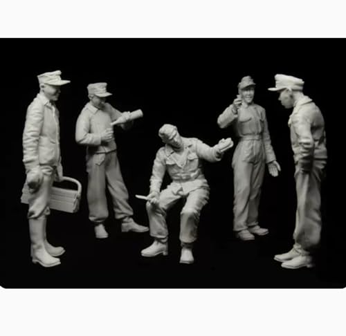 1/35 WWII Deutscher Panzersoldat Resin Modellbausatz Unbemalte und unmontierte Resinteile (5 Mann, Keine Panzer) // 7R0w-6 von Ahowse