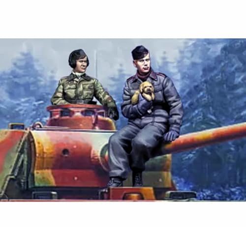 1/35- WWII Deutscher Panzersoldat Resin Modellbausatz unbemalt und unmontiert Resin Modellteile (2 Mann, ohne Panzer) // 9X5z-4 von Ahowse