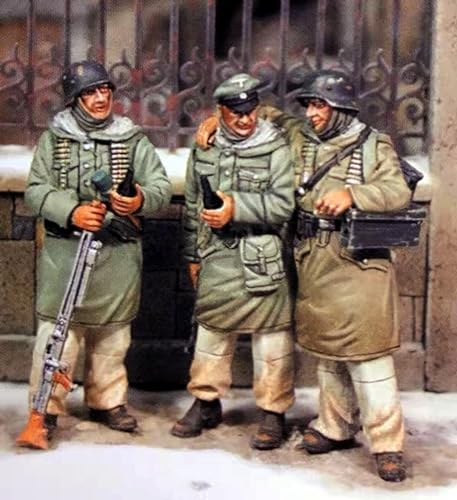 1/35 WWII Deutscher Soldat Resin Modellbausatz Unbemalt und unmontiert Resin Modellteile (3 Männer) //4X7z-5 von Ahowse